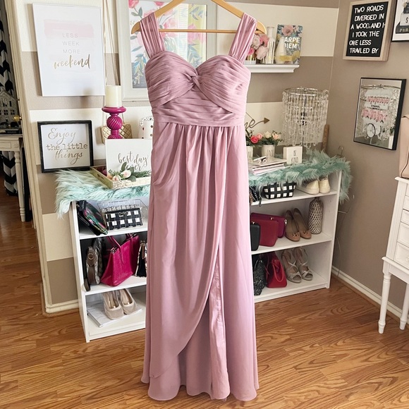 Azazie Dresses & Skirts - Azazie off shoulder sweetheart neckiline bridesmaid dress